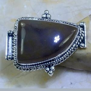 ***$15 Sale*** New Unique Agate Silver Ring.